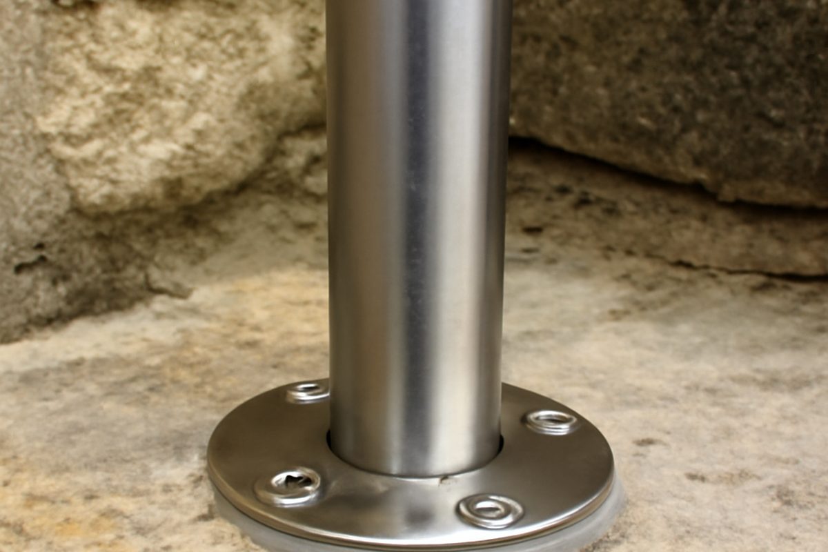 Pied main courante inox